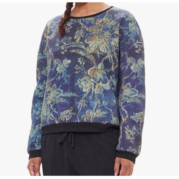 Gary Graham GARYGRAHAM422 GARYGRAHAM422 Patched Sweatshirt Indigo Floral Medium - Picture 5 of 7